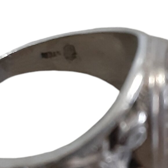 Sterling Silver & Blue Sapphire Class Ring 1975 Parkside Collegiate Stampeders - Picture 4 of 4